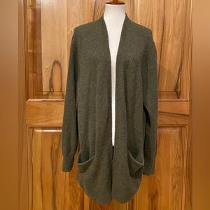 NWT Madewell Deep-Green Alpaca/Wool Blend Super Soft Cardigan Sweater XXL